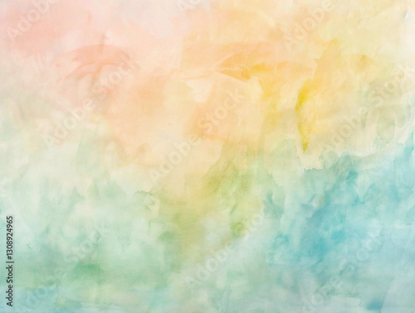 Fototapeta Soft Watercolor Gradient with Pastel Hues Generative AI  