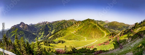 Fototapeta panoramic of kleinwalser velley - austria - europa