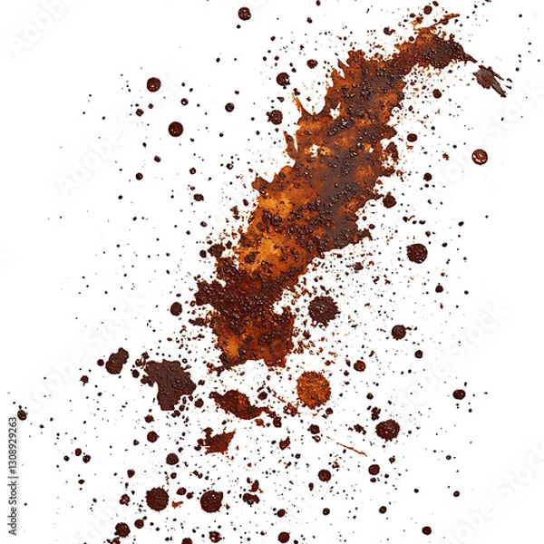 Fototapeta Rust Splatter Effect PNG in transparent