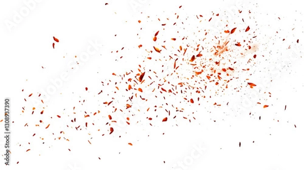 Fototapeta Flying Fire Particles Isolated in transparent
