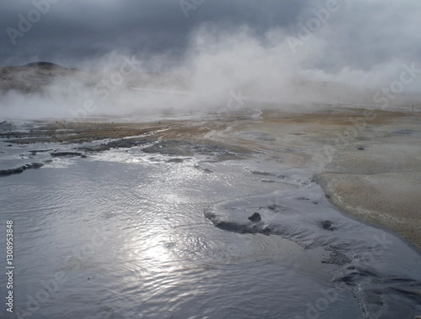 Obraz Hverir geothermal area in Iceland