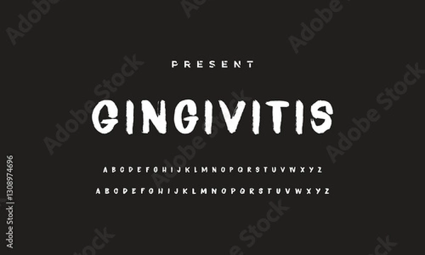 Fototapeta Stylish painted by a brush uppercase vector letters