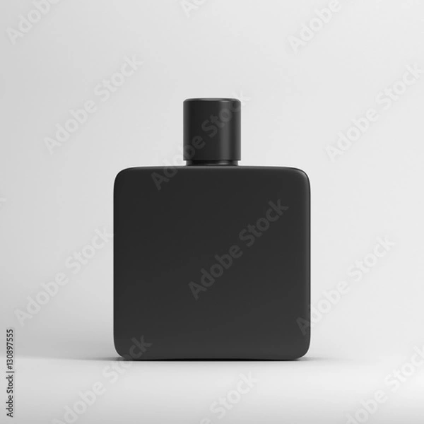 Fototapeta Black blank fragrance bottle Mockup. 3d rendering