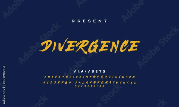 Obraz vector brush style font, alphabet, typeface