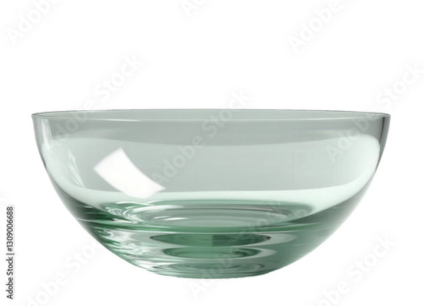 Fototapeta Clear Glass Bowl with Reflections, transparent background