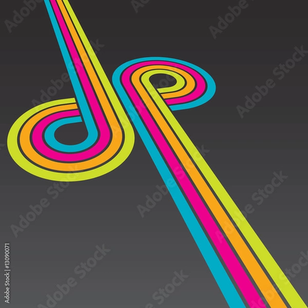 Fototapeta Retro disco style.