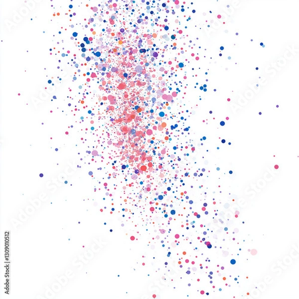 Fototapeta Colorful Abstract Explosion With Vibrant Red, Blue, and Yellow Splashes Against a White Background, Creating a Dynamic Visual Effect in Modern Art Style