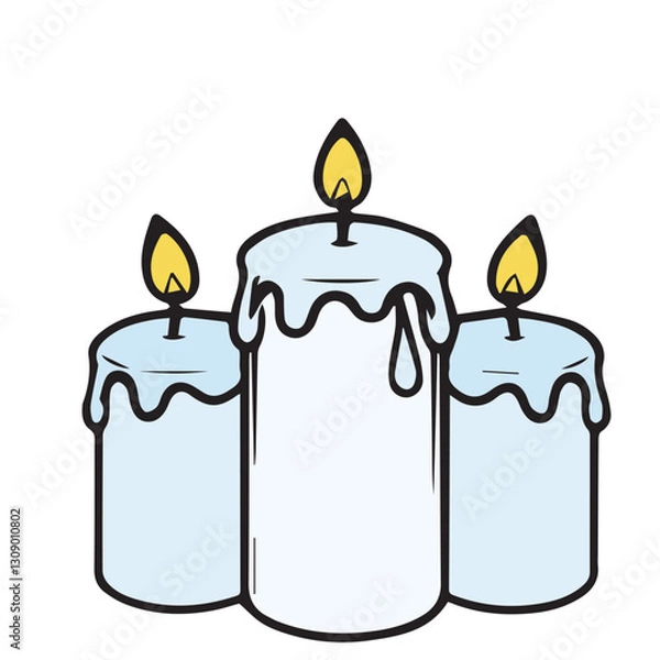 Fototapeta candle vector color icon