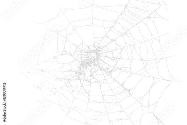 Obraz White spider web, cut out
