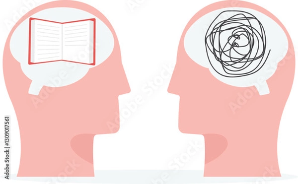 Fototapeta An illustration of two businessmen arguing face to face

