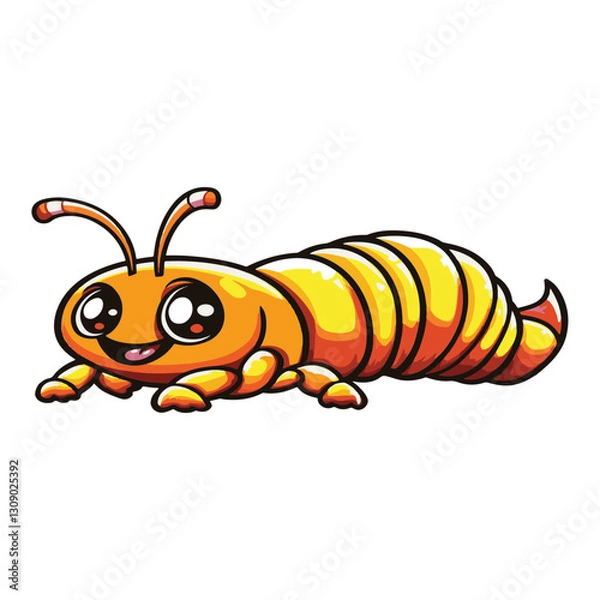 Fototapeta Joyful Crawler: The Sunny Segmented Friend