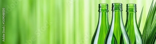 Fototapeta Subtle green background with faint vertical lines, adding a touch of sophistication and modernity