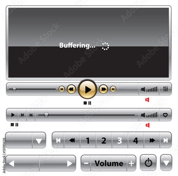 Obraz Szablon interfejsu multimediów.