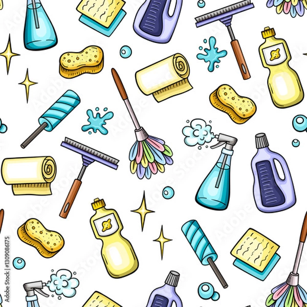 Fototapeta cleaning_pattern_color03.eps