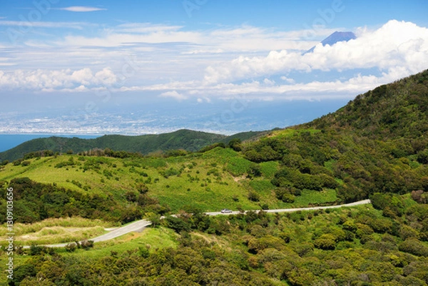 Obraz 9月の西伊豆スカイライン、達磨山付近