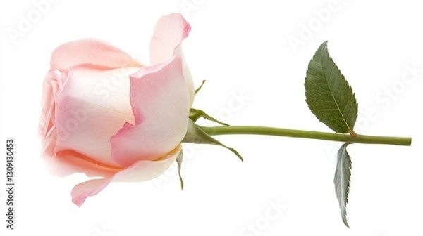 Obraz Plants Rosebud Perspective Pink Soft Single Green Stem