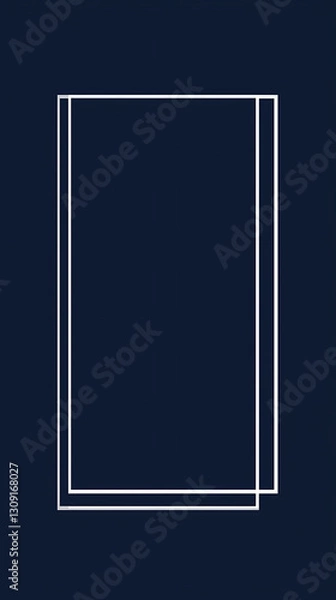 Fototapeta A blue and white frame with a white border