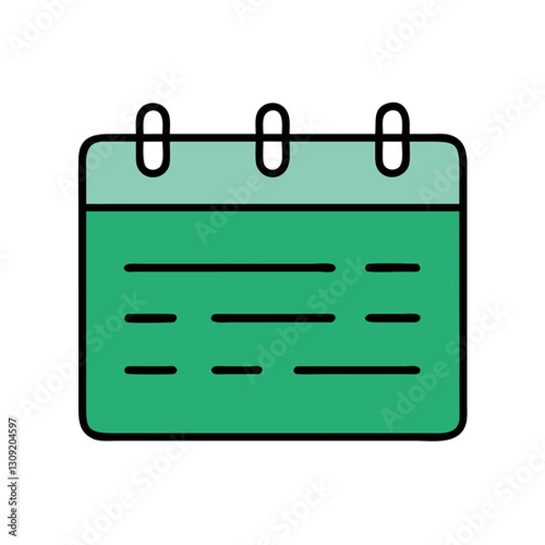 Fototapeta Simple Vector Calendar for Organization and Planning