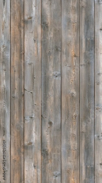 Fototapeta In a serene natural setting, wooden planks form a rustic and textured backdrop that beautifully captures the essence of daylight