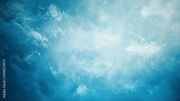 Fototapeta A plain blue background with slight texture and soft gradients, subtle shading creating a sense of depth, smooth abstract feel, clean and simple, wide-angle shot.
