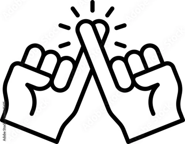 Fototapeta Pinky promise icon