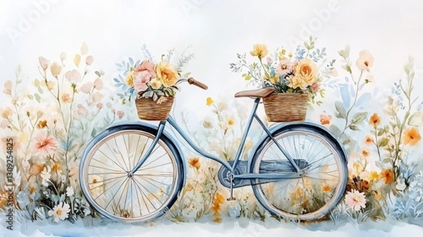 Obraz Hand-Painted Bicycle Decor