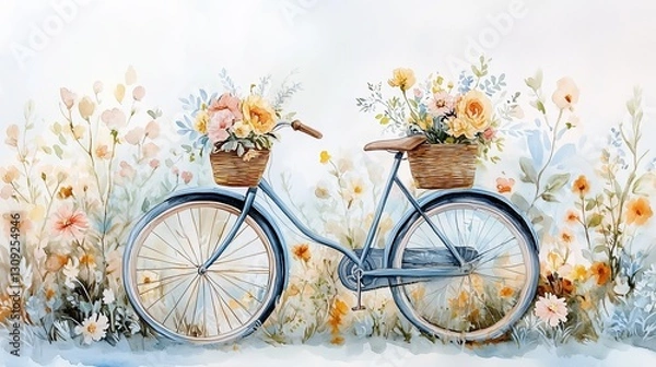 Obraz Hand-Painted Bicycle Decor