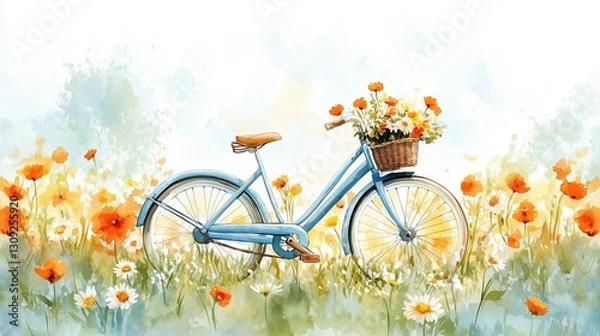 Obraz Hand-Painted Bicycle Decor