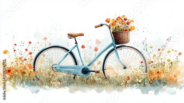 Obraz Hand-Painted Bicycle Decor