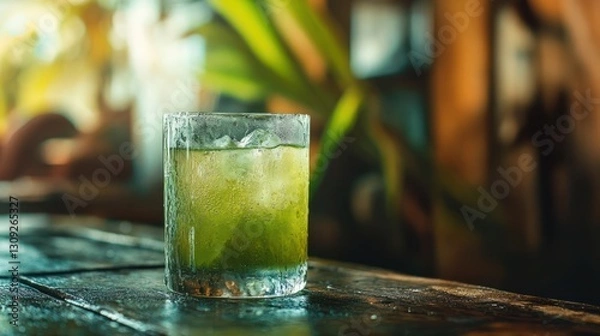 Obraz Refreshing Drink at Rustic Bar