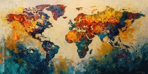 Fototapeta earth map desing