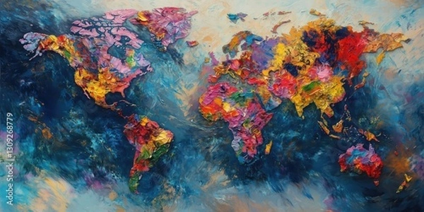 Fototapeta earth map desing