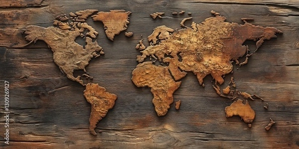 Obraz earth map desing