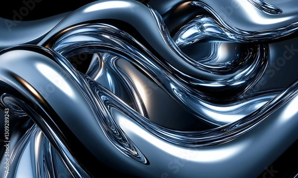 Obraz Abstract metallic flow design