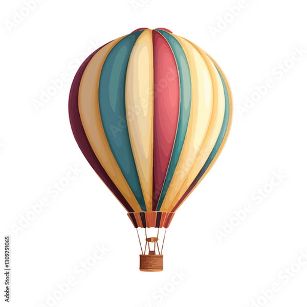 Fototapeta Colorful Balloon Isolated Closeup - Single Object Cutout