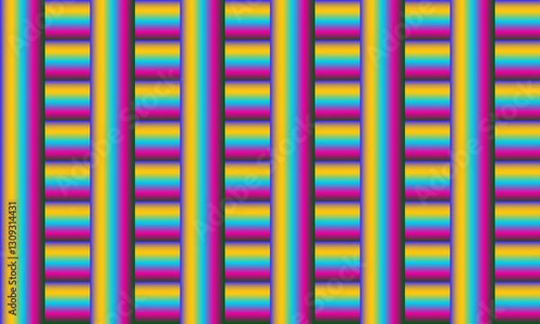 Fototapeta Square pattern. Colorful geometric lines Vector seamless background