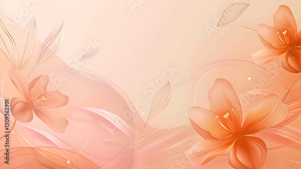 Obraz A beautiful peach-colored gradient background vector, designed for elegant and soft digital artwork or wallpaper.