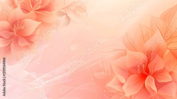 Obraz A beautiful peach-colored gradient background vector, designed for elegant and soft digital artwork or wallpaper.