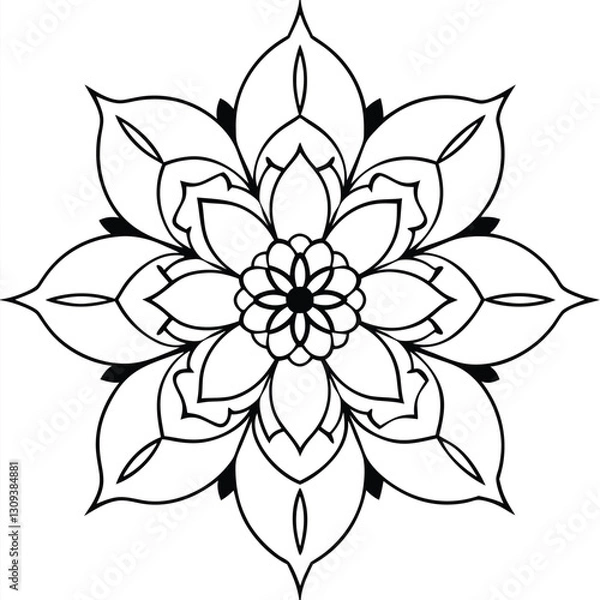 Obraz floral mandalas featuring flower like motifs