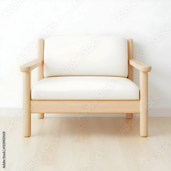 Fototapeta Modern Minimalist Sofa 3D Render