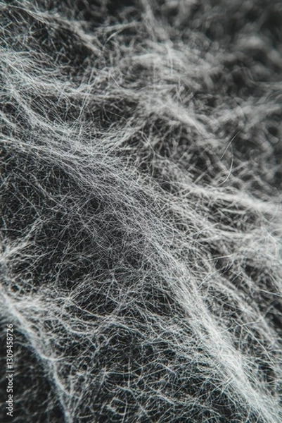 Fototapeta Vertical Close-Up View of a Gray Felt Fabric Texture Showing Detailed Fibers.