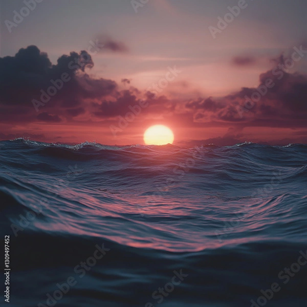 Fototapeta Sunset in ocean