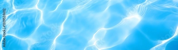 Obraz Tranquil Rippling Blue Water Surface with Flowing and Shimmering Liquid Movements for Abstract Aquatic Background  Refreshing Calming and Peaceful Nature Scene with Bright and Transparent Aqua Tones