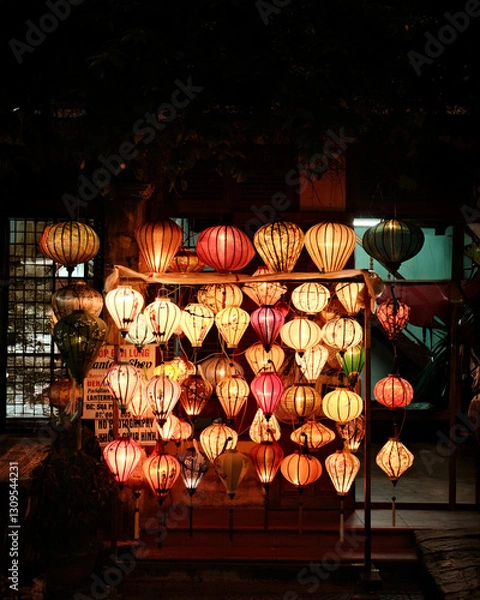 Obraz Vietnamese flashlights in the city of Hoyan traditional Chinese flashlights