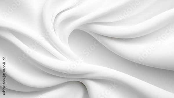 Fototapeta Abstract White Fabric Texture: Smooth Draped Cloth Background