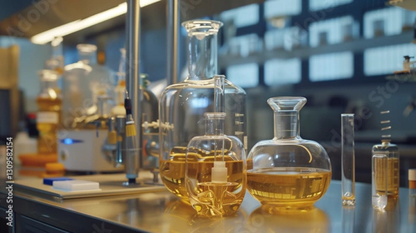 Fototapeta laboratory test tubes