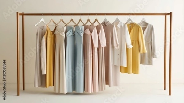 Obraz wardrobe with clothes. generated ai