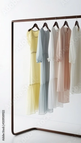 Obraz clothes on hangers. generated ai