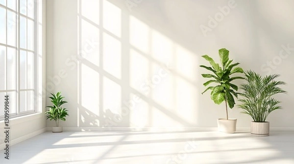 Fototapeta Minimalist Room with Large Window