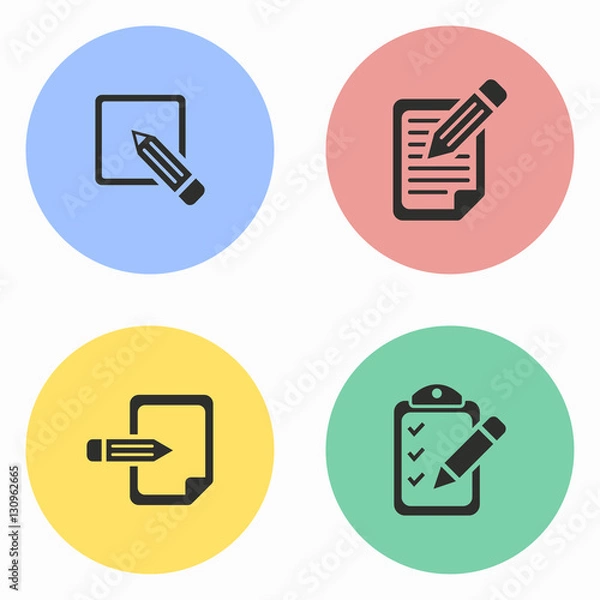 Obraz Registration icon set.